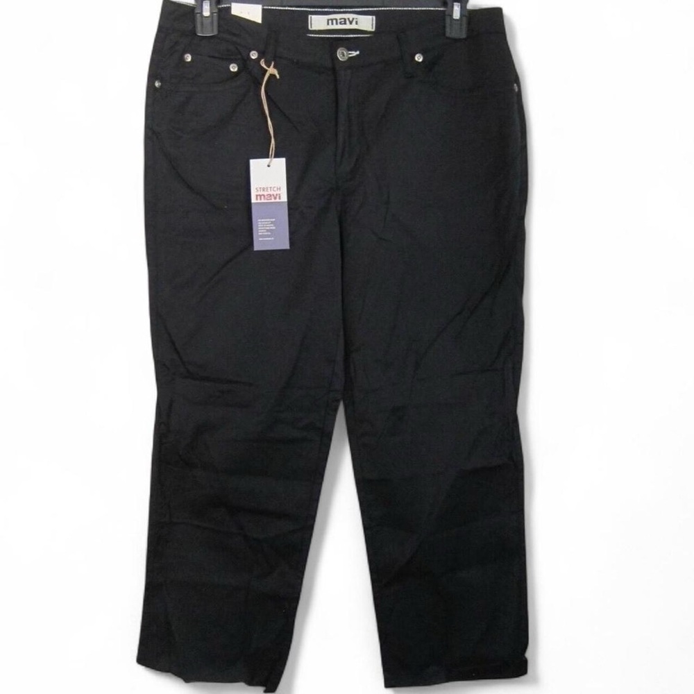 Deadstock Mavi Jeans Black Shine Stretch Crops